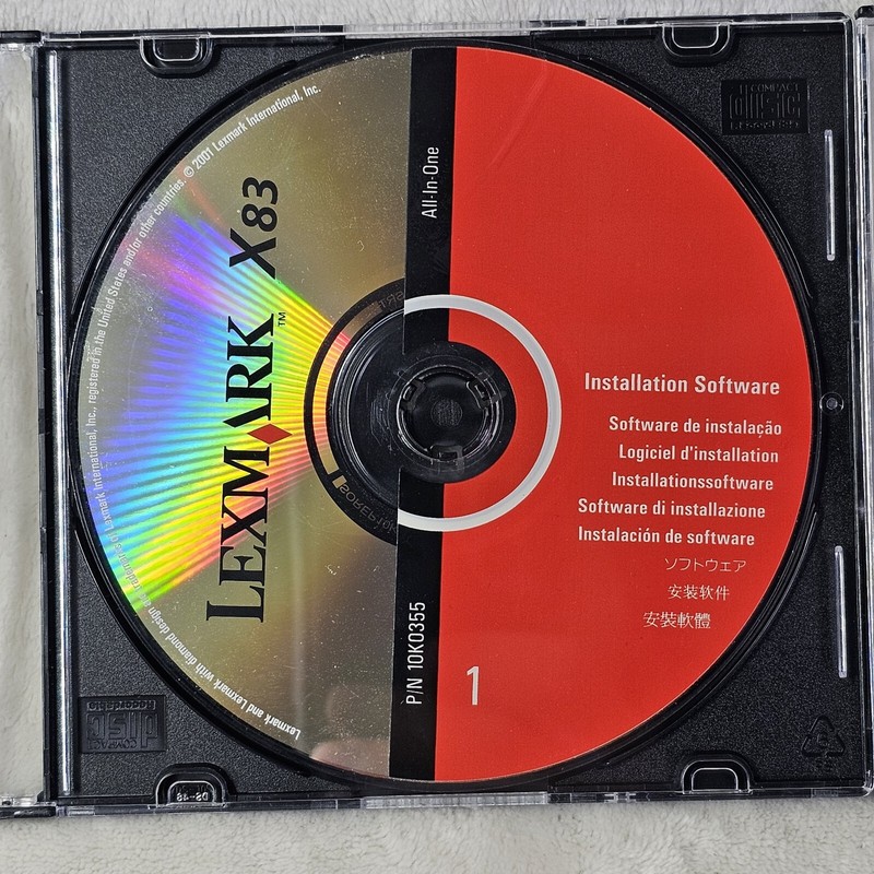 Lexmark X63 PC Software All-In-One Disk 1 & 2 P/N 10K0355 Installation (2001) gallery