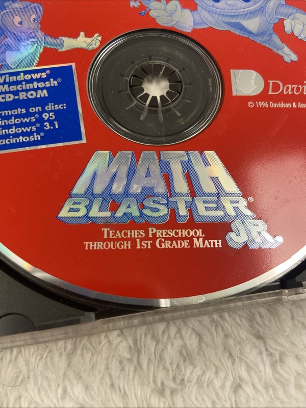 Davidson Math Blaster Jr. 4-7 Windows 95 3.1 Macintosh CD Rom Vintage Software gallery