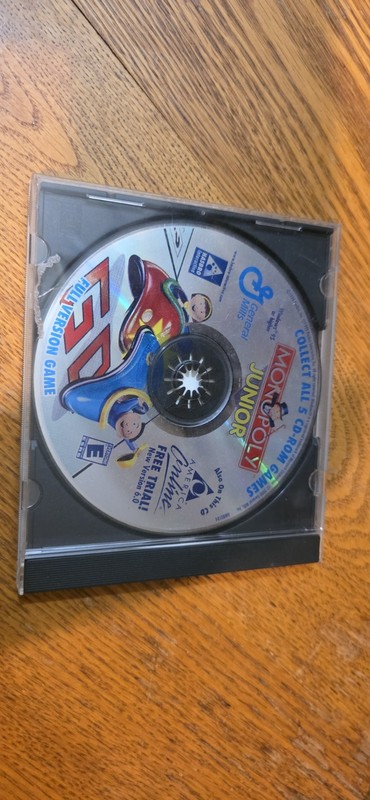 monopoly junior PC computer game cd-rom in wrong case