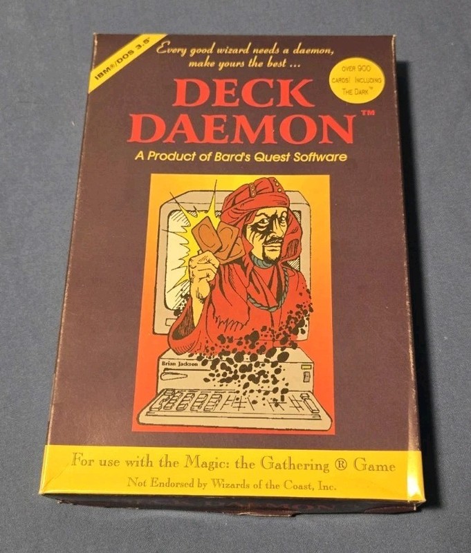 Very Rare Magic The Gathering Game Deck Daemon Ver 1.2 PC Bard’s Quest Software
