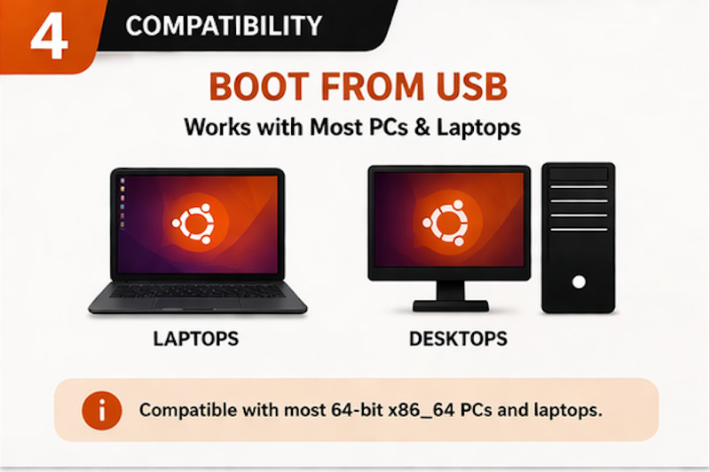 Ubuntu Linux Bootable USB Latest Version Ready to Use Fast Install Live OS gallery