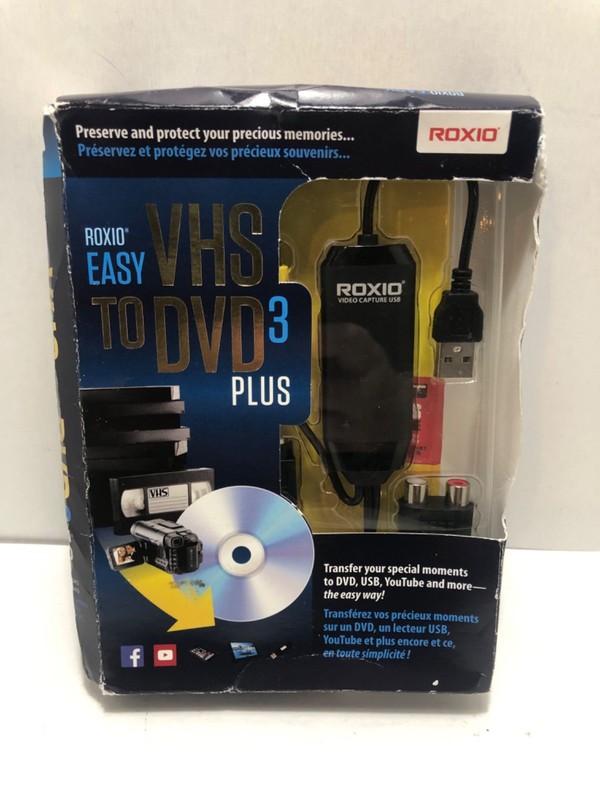Roxio Easy VHS to DVD 3 Plus Converter Transfer VHS Hi8 Video8 to DVD Windows