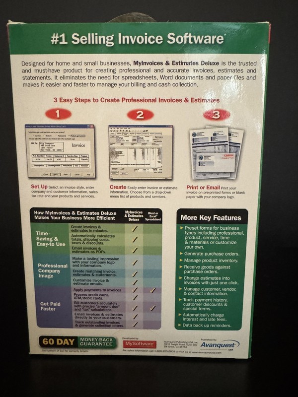 Avanquest My Software "Deluxe My Invoices & Estimates" 2006 Version gallery