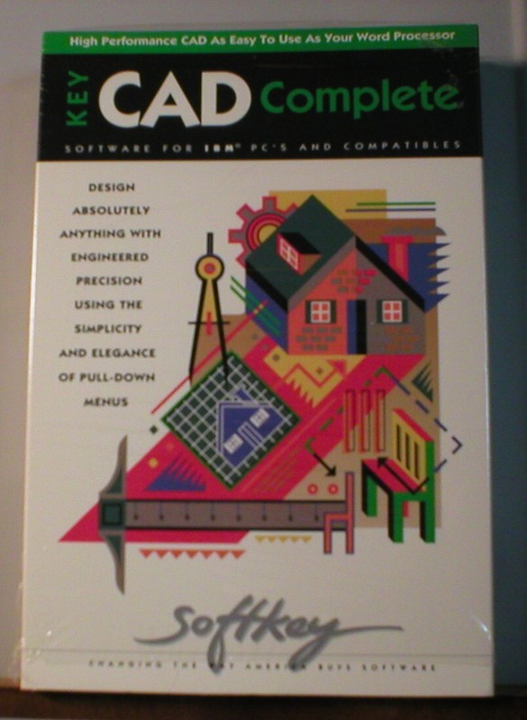 Vintage Key CAD Complete Version 5.0 for PC –Floppy Disks 3.5” & 5.25” -Softkey