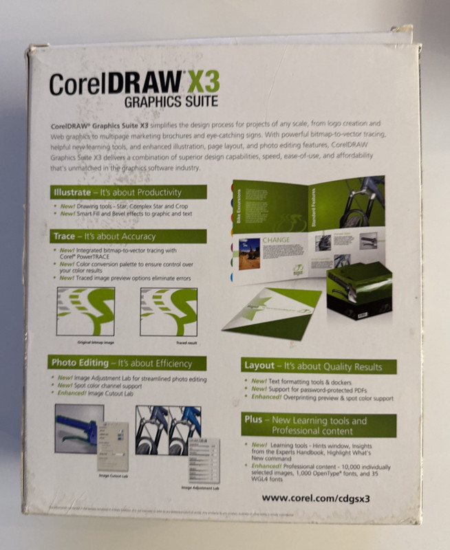 CorelDRAW Graphics Suite X3 4 CD Set Software & Handbook & User Guide gallery