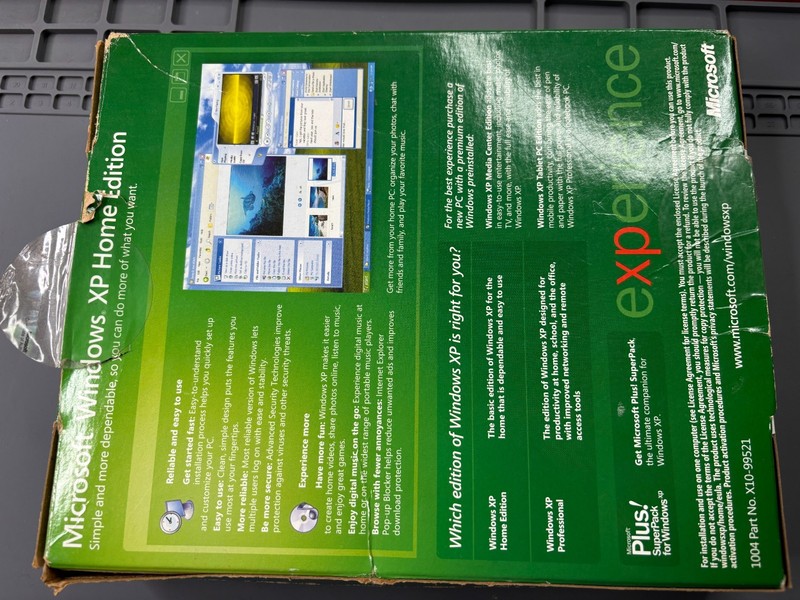Windows XP Home Upgrade SP2 – Retail Box – N09‑00985 – New - 2002 gallery