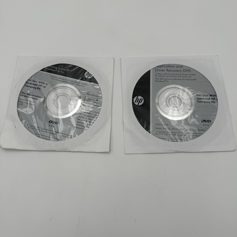 Operating System Windows 8 Pro HP Compaq DVD 700702-DN2 & Application Driver Rec