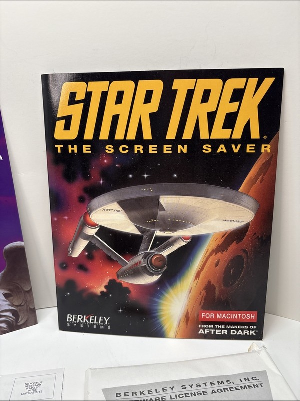 Star Trek Screen Saver Macintosh 3.5" Disk 1992 big box After Dark gallery