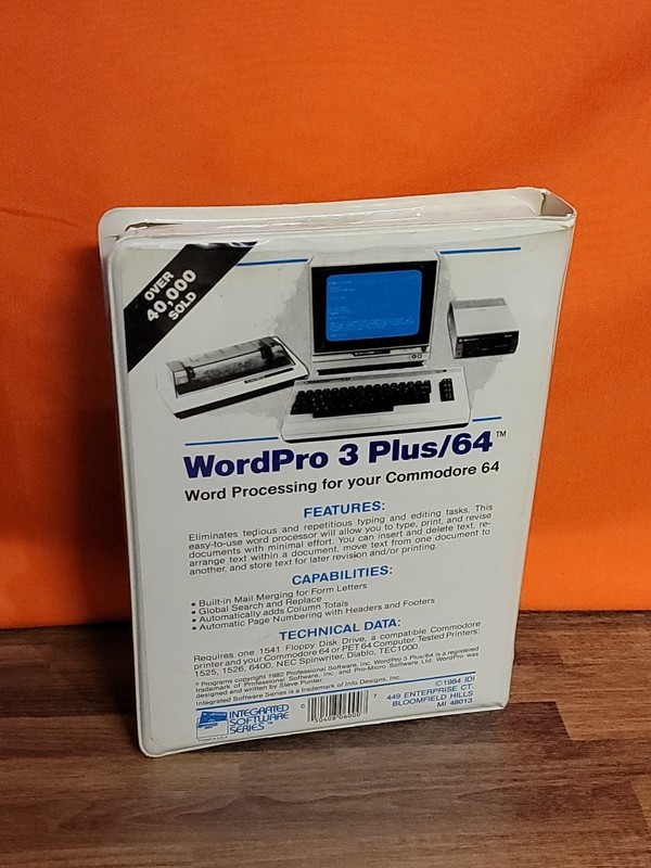 WordPro 3 Plus/64 Word Processing (Commodore 64 C64 128, 1982) CIB Complete gallery