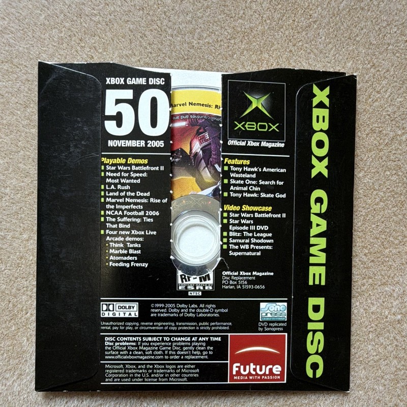 Xbox Official Xbox Magazine Demo Disc #50 Nov 2005 DVD English Star Wars gallery