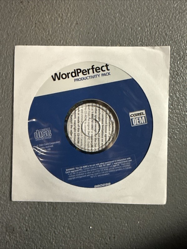 Corel WordPerfect Productivity Pack 2004 Corel OEM 980298