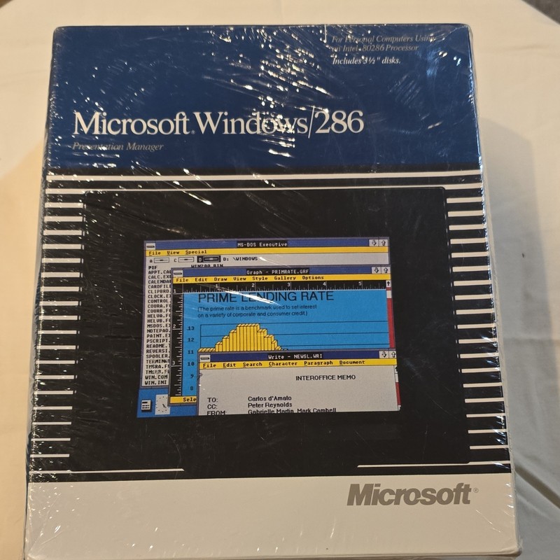 Microsoft Windows/286 2.10 Operating System IBM 6838602 Floppy 3.5″ English