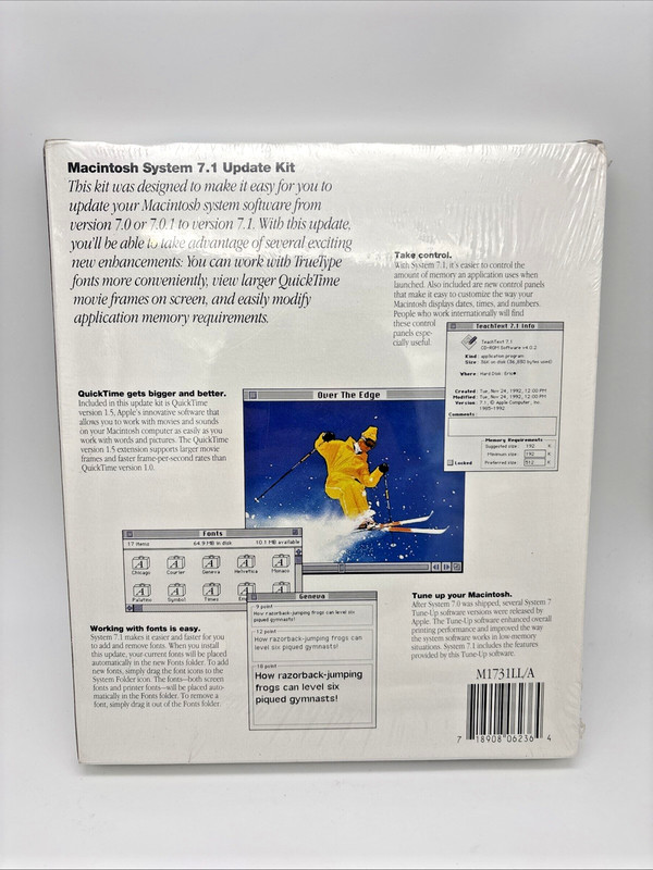 SEALED New Macintosh System 7.1 Update Kit Complete Update 7.0 to 7.1 NOS gallery