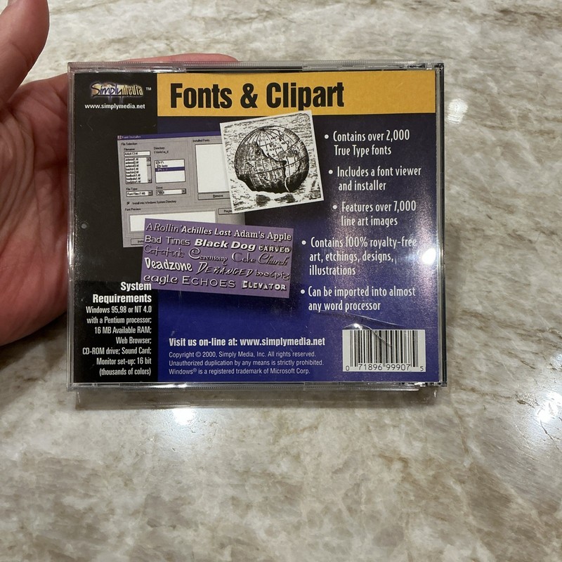 Simply Media Fonts & Clipart - 2000 - 2 CD Set gallery