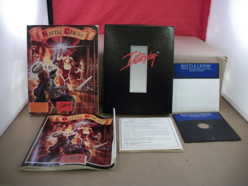 Vintage IBM/Tandy Software Game By Interplay Battle Chess – 5.25 Floppy Disks