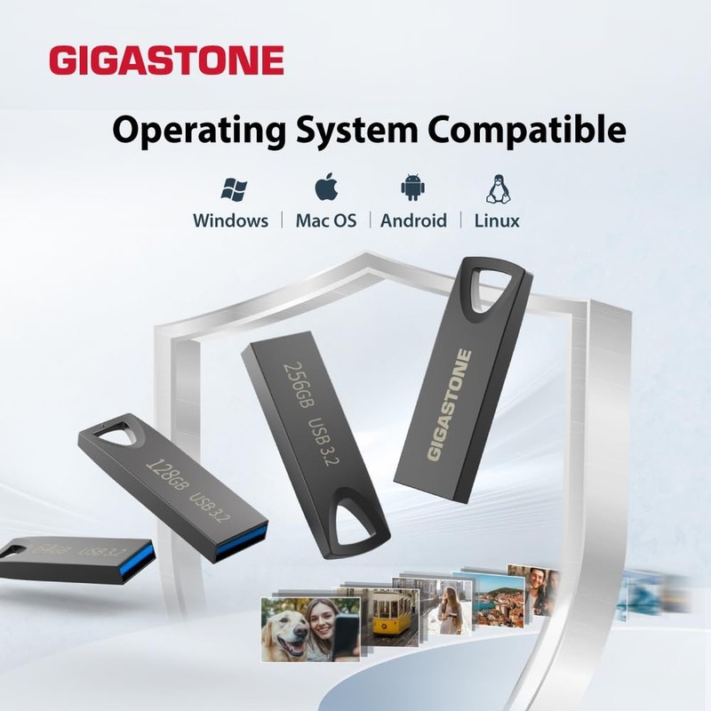 GIGASTONE 128GB Slim Fit Flash Drive (2 Pack) Z70 USB 3.2 Gen 1, 120MB/s Ultr... gallery