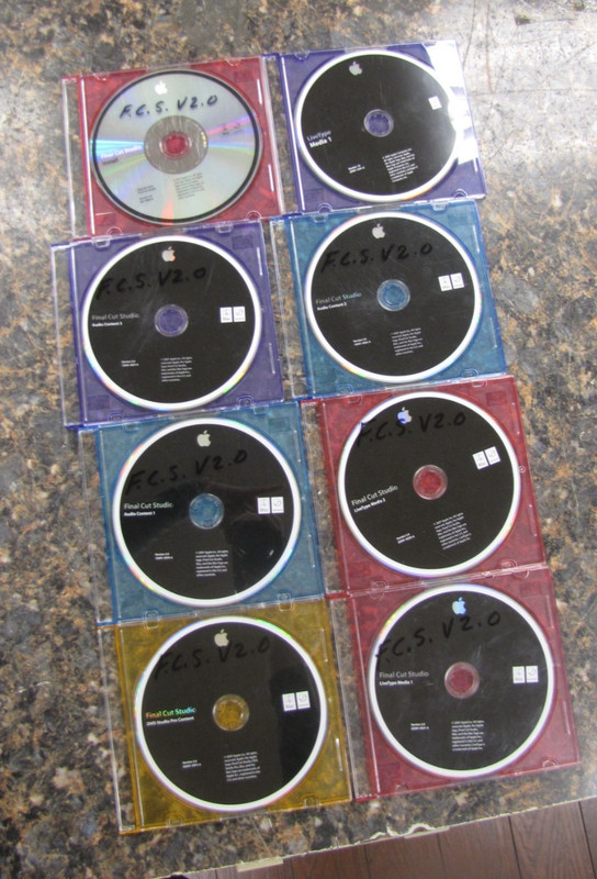 Lot (8) Apple Final Cut Studio LiveType Media, Audio Content, DVD Studio Pro CDs