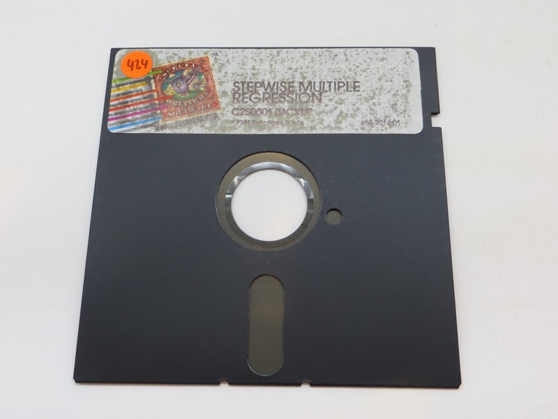 5.25" Floppy Disk STEPWISE MULTIPLE REGRESSION C2S001 1981 Computer gallery