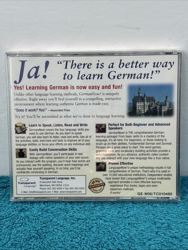 Learn German Now! Version 8 Master program Transparent Language SEALED! win mac gallery