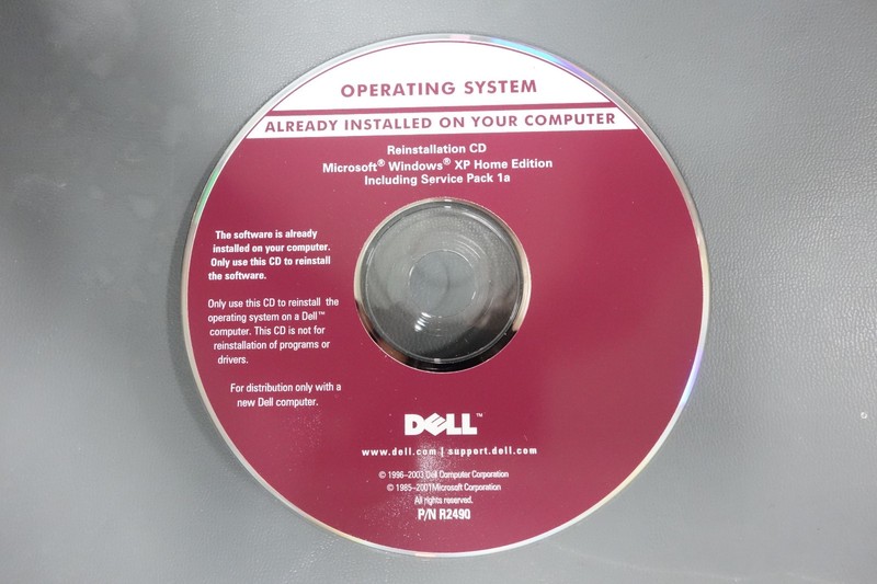 Dell Microsoft Windows XP Home Edition 2002 R2490 Install Cd Service Pack 1 A