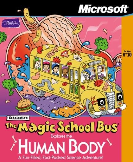 Magic School Bus Explores The Human Body PC MAC CD learn science anatomy game!