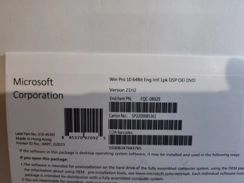 Microsoft Windows 10 Pro - FQC-08930 (64-bit, OEM DVD) gallery