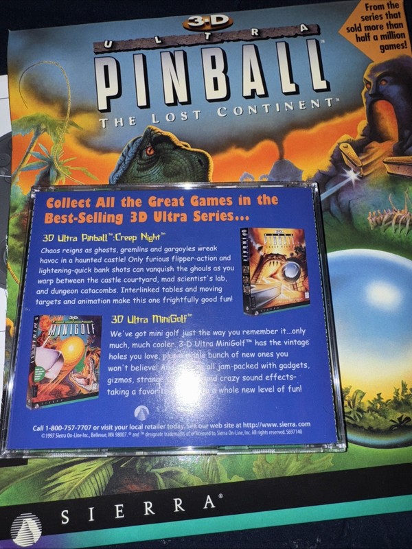 3D Ultra Pinball The Lost Continent PC Vintage 1997 Big Box Ultra Rare Classic gallery