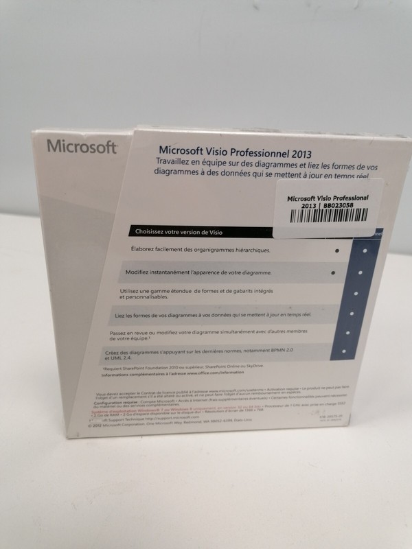 Microsoft Visio Professional 2013 French Africa/Latam, Sealed Box, DVD 32/64bit gallery