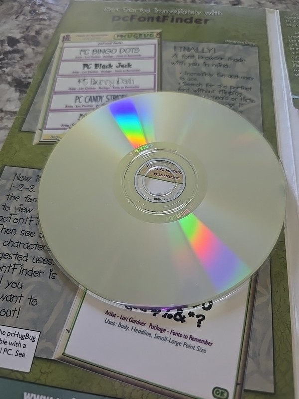 HUGWARE FONTS TO REMEMBER 25 Fonts Parry Gardner SCRAPBOOK CARDS CRAFTS CD 35 gallery