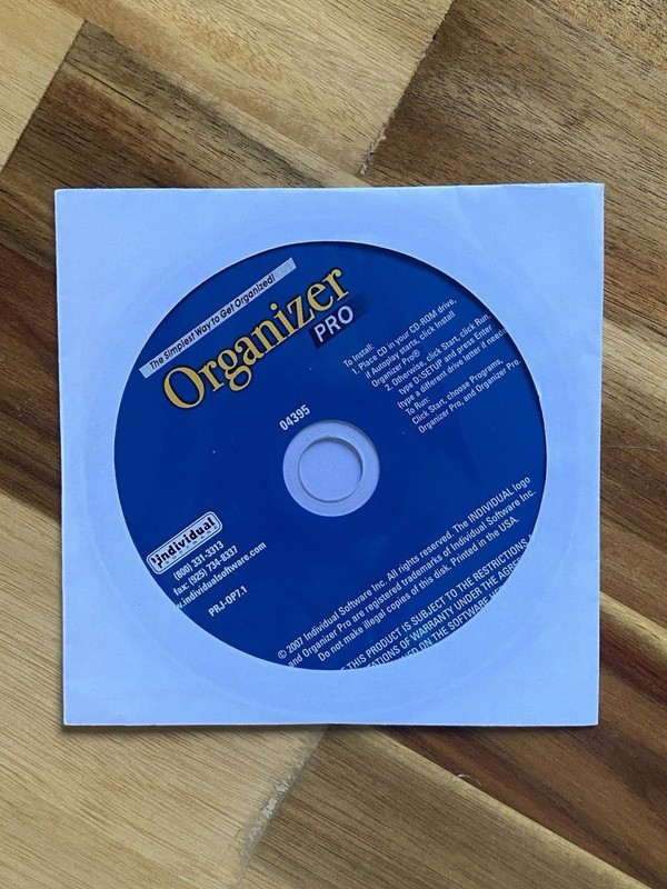 2007 Individual Software Organizer PRO NEW! “The simplest way to get organized!”