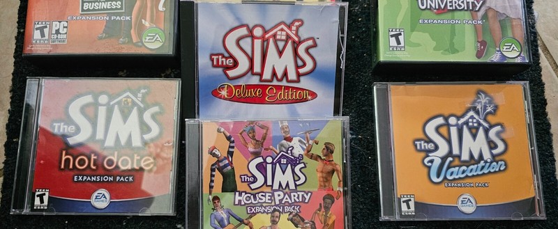 THE SIMS 1 & 2 Expansion Pack Lot CD-ROM Discs checked VG & Better Condition gallery