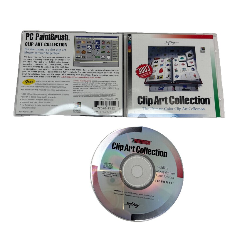 PC PAINTBRUSH CLIPART COLLECTION PC CD-ROM WINDOWS