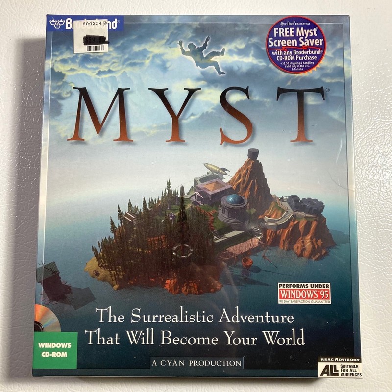 NEW NIB Broderbund MYST – Windows 3.1 / Windows 95 CD ROM – Classic PC Game