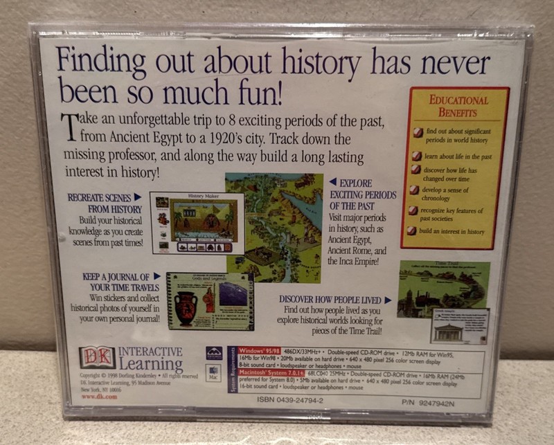 DK My First Amazing History Explorer (PC/Apple 1998) Windows 95/98 Ages 6-10 NEW gallery