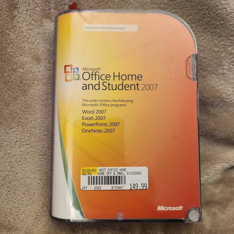 Microsoft MS Office Home and Student 2007 Word Excel PowerPoint OneNote W/ Key