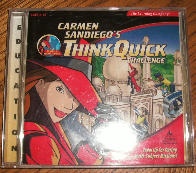 Carmen San Diego Think Quick Challenge Multi-subject history science art.PC Game