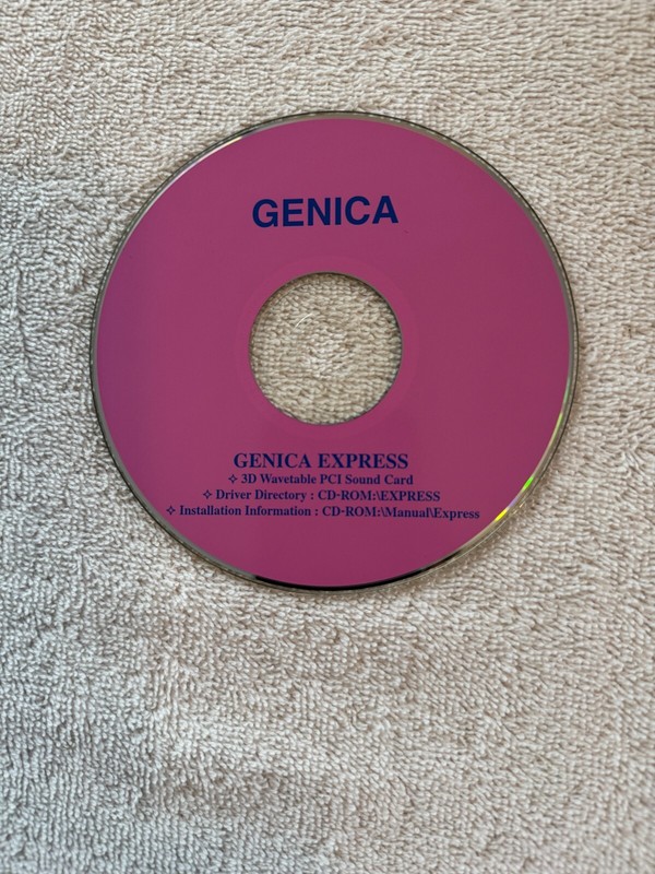Genica Express 3D Wavetable PCI Sound Card Software – CD ONLY!!!