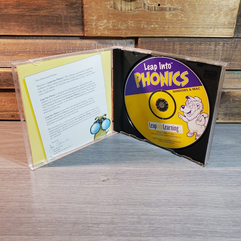 Leap Into Phonics CD-ROM 2005 Leap Into Learning Ages 4-7 Win Mac Homeschool Vtg gallery