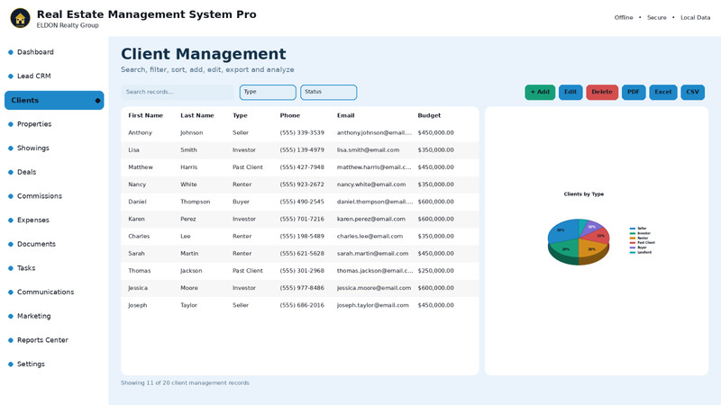 Real Estate Realtor CRM Software, Commission Tracker, Desktop App Windows & Mac gallery