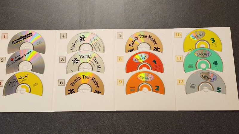 Broderbund Home Collection Windows 95 12 CD Kit, Print Shop, Family Tree Maker. gallery