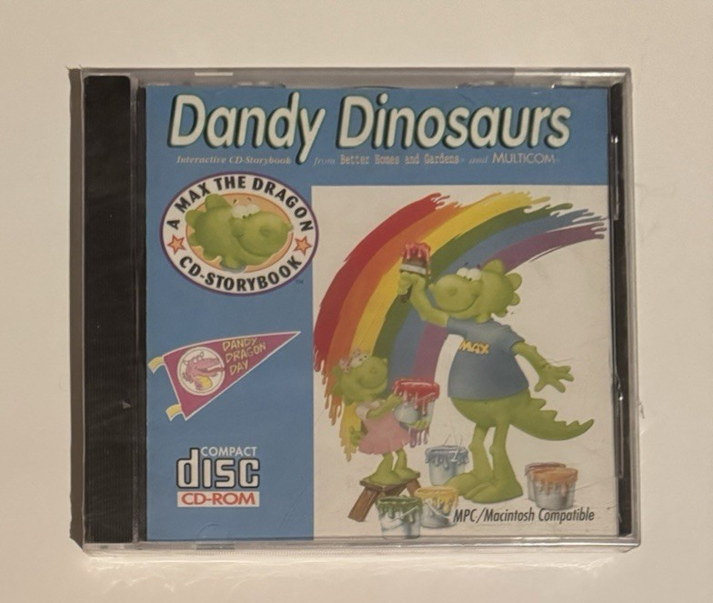 Dandy Dinosaurs CD Rom Interactive Storybook Max The Dragon MPC Macintosh