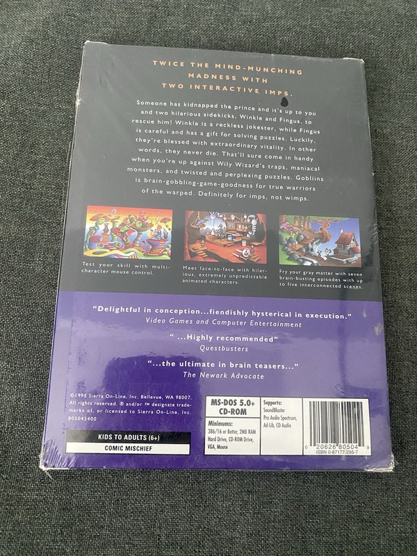 NEW Vintage Goblins PC Game CD Rom Sierra Originals 1995 Open Box Never Used gallery