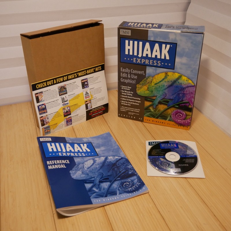Quarterdeck Hijaak Express Graphics Conversion – Windows 95, 98, NT 4.0 CD-ROM