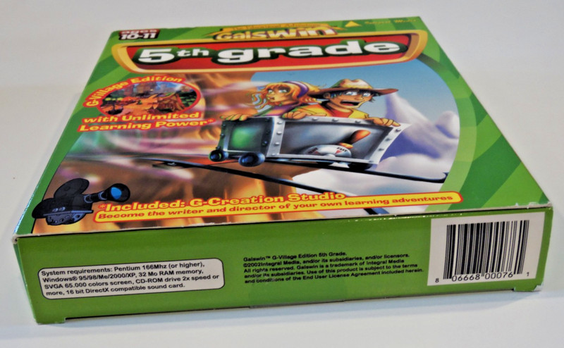 5th Grade G-Village Educational CD-ROM Ages 10-11 Win95/98/Me/2000/XP New-Sealed gallery