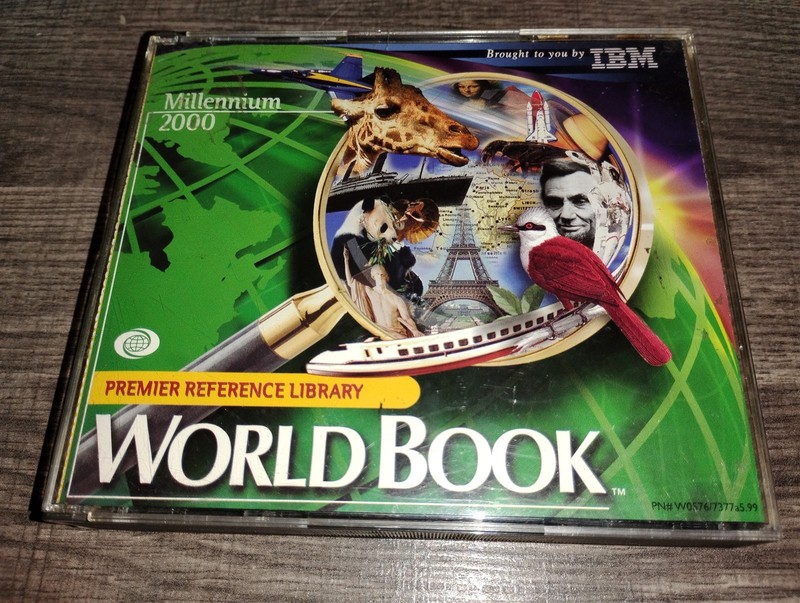 World Book Millennium 2000 Premier Reference Library PC CD-ROM IBM 4-disc Set