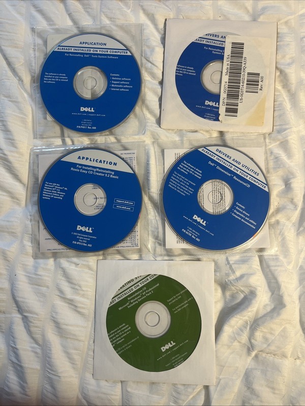 VTG DELL Dimension Drivers & Utility Resource CD’s OS Reinstalling Window Xp