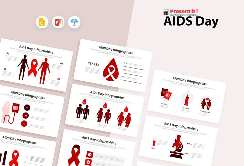 AIDS/HIV Statistics Infographic Template