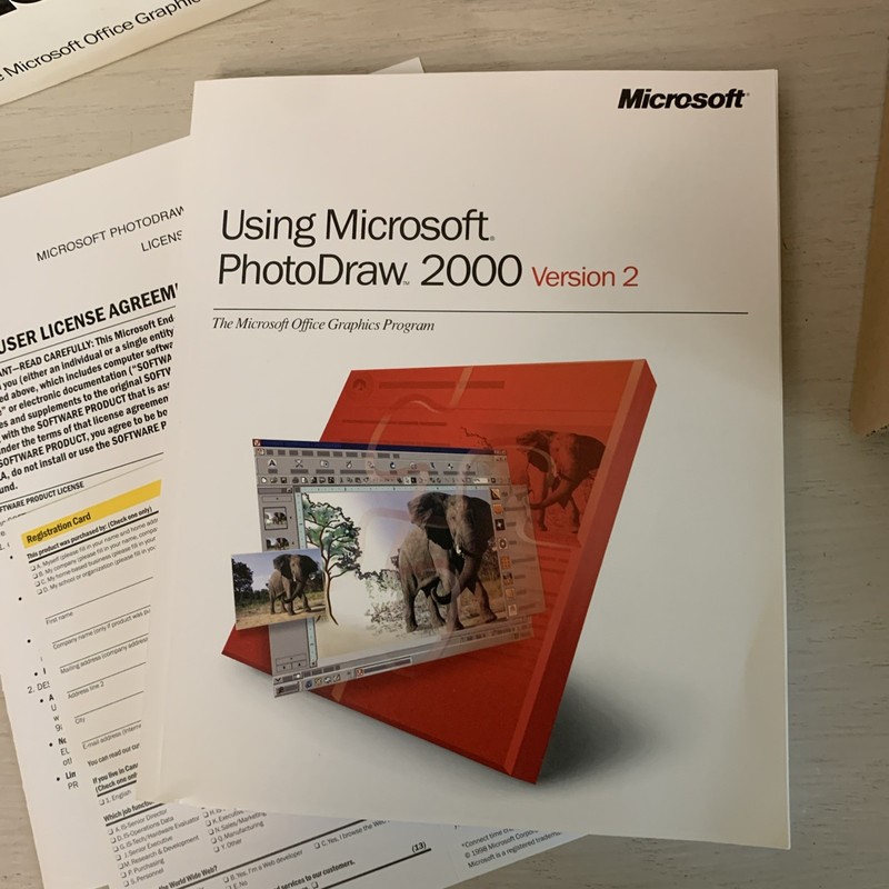 Microsoft PhotoDraw 2000 Version 2.0 - Open .MIX Files - 3 Disc Set - Open Box gallery