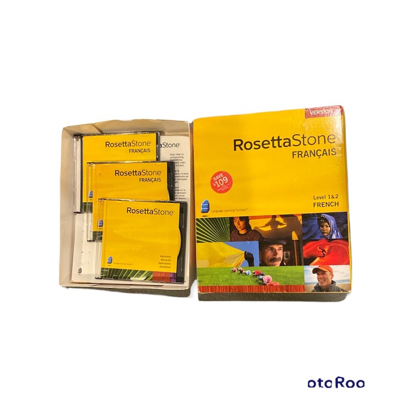 Rosetta Stone Français Level 1 & 2 personal edition Open Box No Headphones