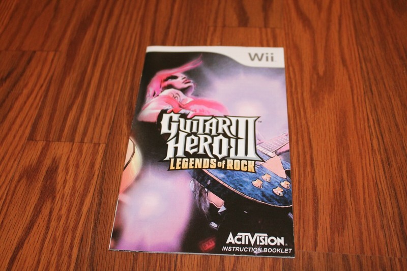 Guitar Hero III Legend of Rock WII instruction booklet – No Game